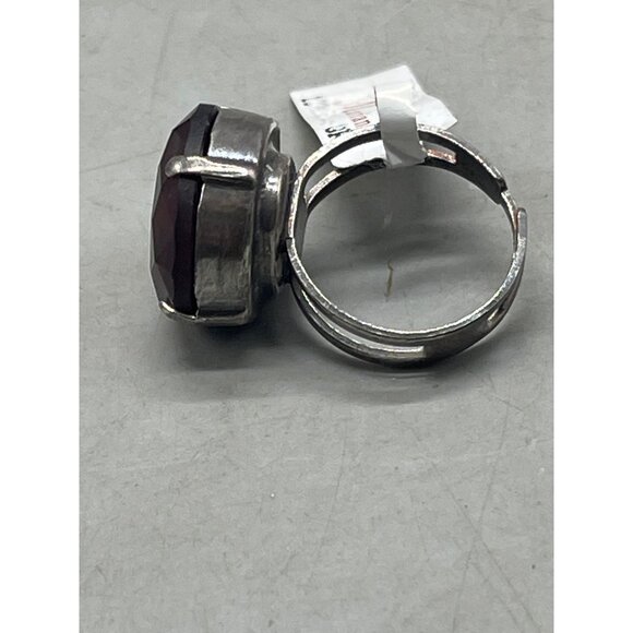 Mariana ring purple circle crystals handmade statement R-7584 204 os READ NEW - Picture 3 of 5